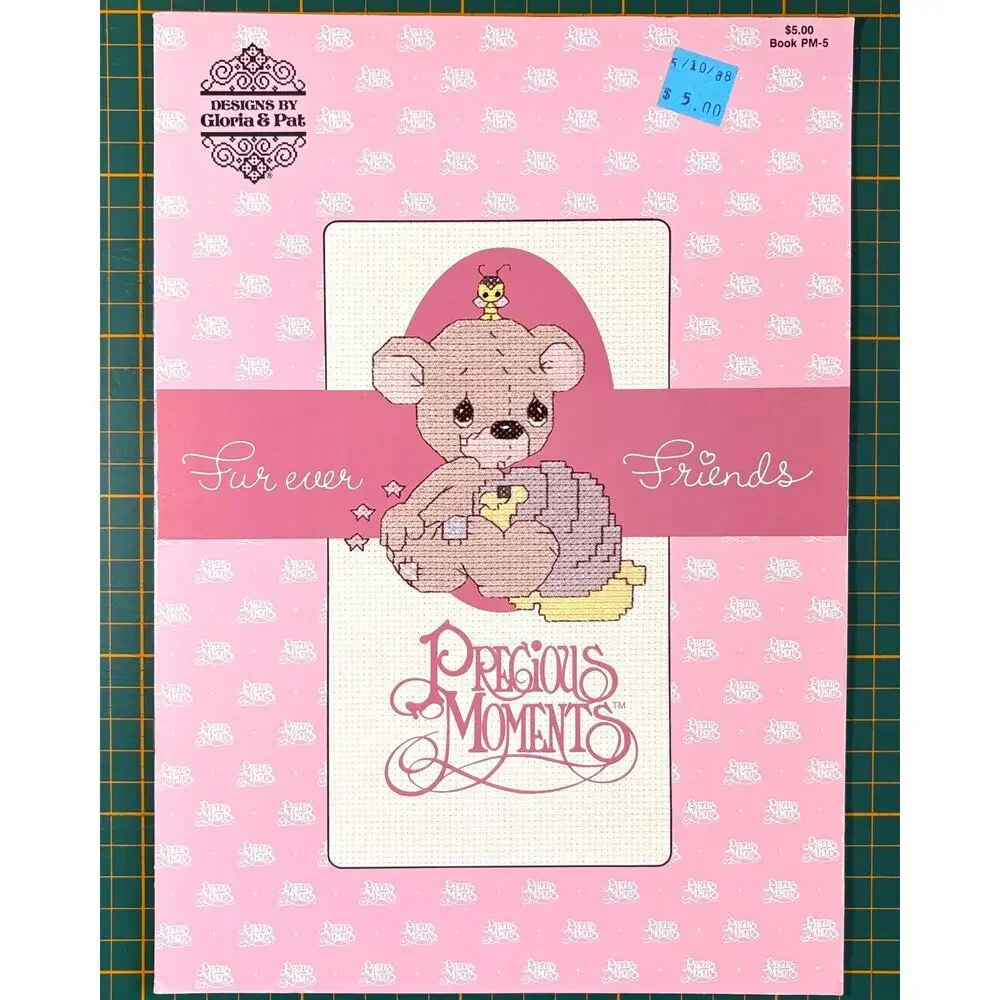 Lot of 4 Precious Moments Cross Stitch Pattern Books Designs by Gloria & Pat
